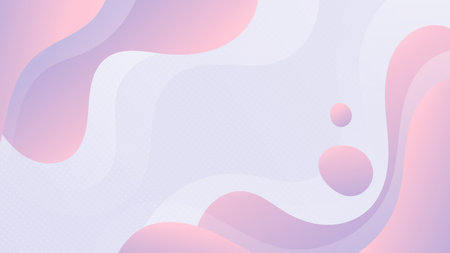 Abstract background with pink waves. desktop wallpaper. Vector.のイラスト素材