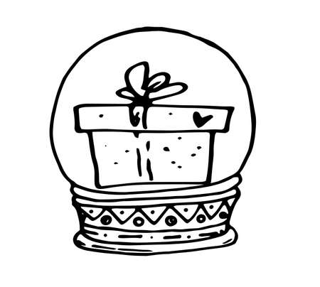 Outline pattern. Endless ornamental border for ribbons, fabric, wrapping, wallpaper, tape. Decorative design element for background and cover.のイラスト素材