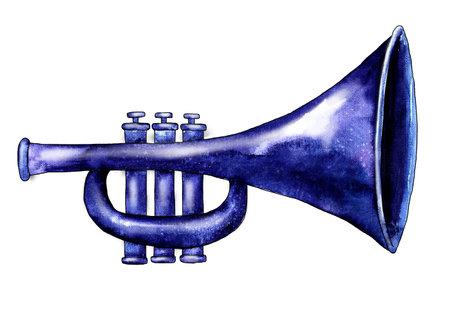 watercolor musical instruments in sketch style.の写真素材