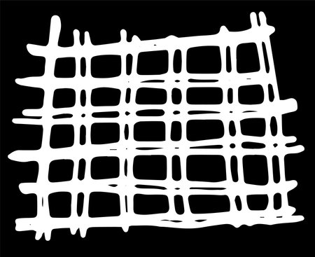 Retro abstract black illustration on white backdrop. Vector illustration art. Isolated background. Line art drawing style. Vector illustration design. Abstract art template.のイラスト素材