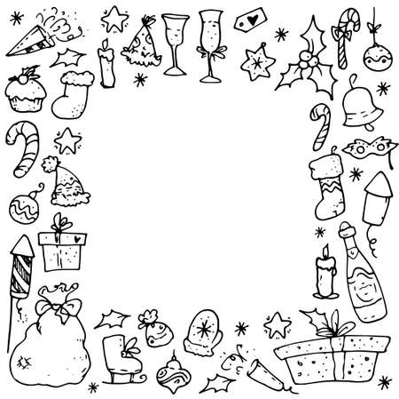 Vector frame for Christmas.のイラスト素材