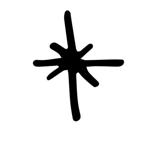 a four-sided star with lines. Abstract glitter symbol, diamond-shaped pattern with a pattern of lines crossing each other, black, on a white background for a design template. .Vector of a four-sided star with lines. Abstract glitter symbol, diamond pattern with curved edges and a pattern of lines,のイラスト素材