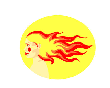 Fire womanのイラスト素材
