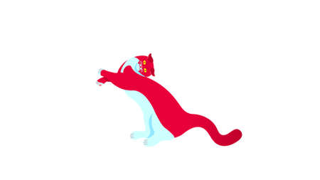 Red catのイラスト素材