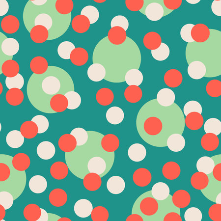 Seamless background pattern with various colored circles.の写真素材