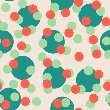 Seamless background pattern with various colored circles.の写真素材