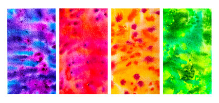 Set of abstract watercolor space templates for storiesの写真素材