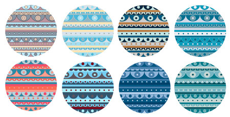 Set of abstract colorful circles in different colorsの写真素材