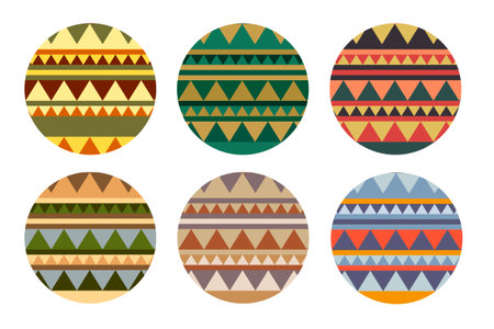 Set of abstract colorful circles in different colors for highlightの写真素材