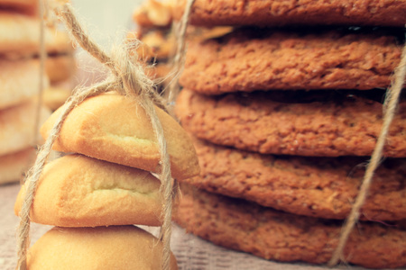 Delicious and beautiful biscuits as a giftの写真素材