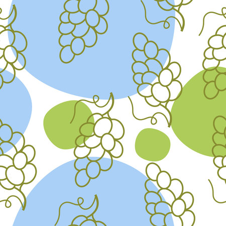 A set of three seamless patterns, with grapes.のイラスト素材