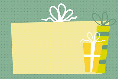 presents seamless pattern with bannerのイラスト素材