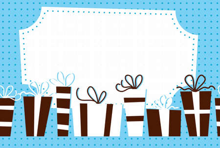 presents seamless pattern with bannerのイラスト素材