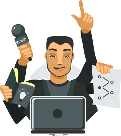 man can do everythingのイラスト素材