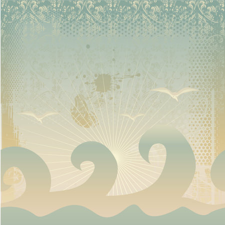 grungy seaのイラスト素材