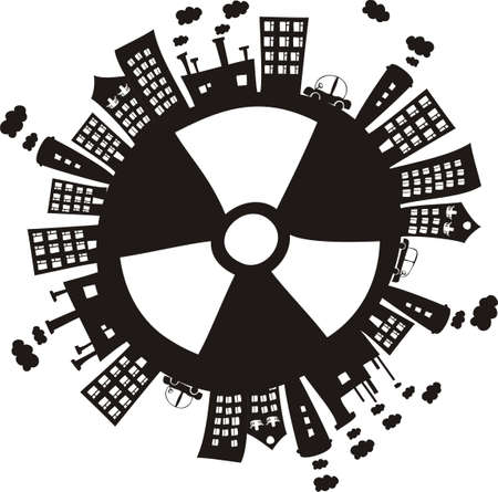 radiation in the worldのイラスト素材