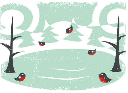 winter cardのイラスト素材