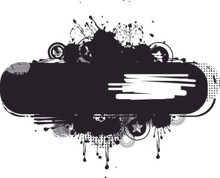 black grunge banner のイラスト素材