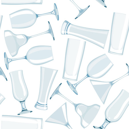 Seamless Glasses patternのイラスト素材