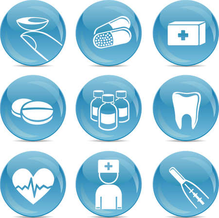 shiny medical icons のイラスト素材