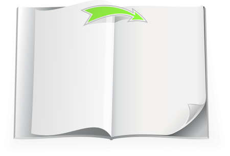 conceptual image of blank pages with an arrow to show the result eps10 のイラスト素材