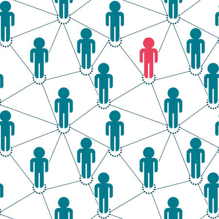 seamless pattern: business network のイラスト素材