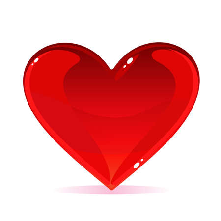 heart isolated on white vector のイラスト素材