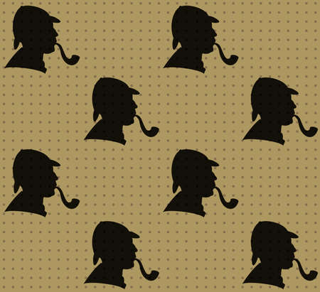 seamless pattern of detectiveのイラスト素材