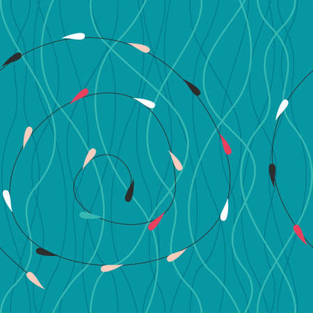 abstract flower leaves pattern のイラスト素材