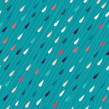 colorful rain seamless pattern のイラスト素材
