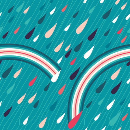 rainbow seamless のイラスト素材