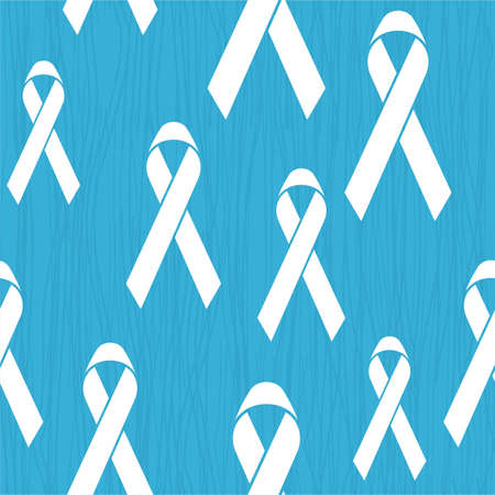 blue ribbon awareness seamless background のイラスト素材