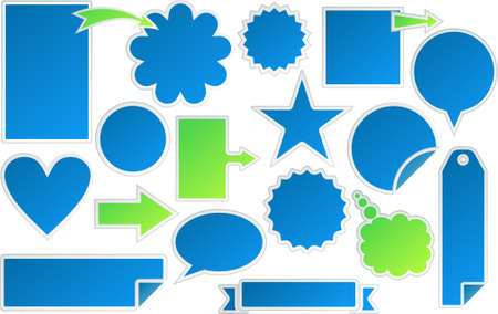 set of stickers banners のイラスト素材