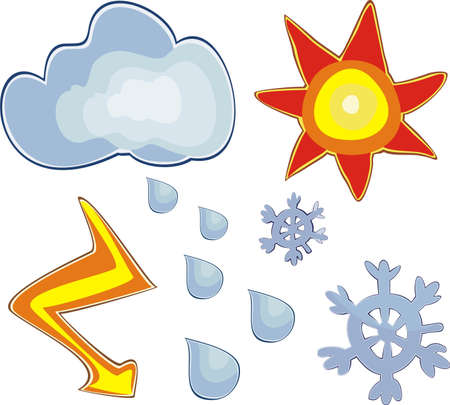 weather icons in vector のイラスト素材