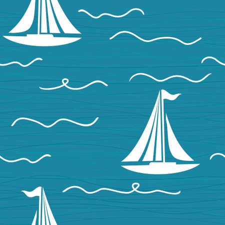 seamless boatsのイラスト素材
