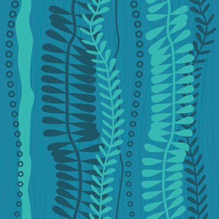 seaweed seamless patternのイラスト素材