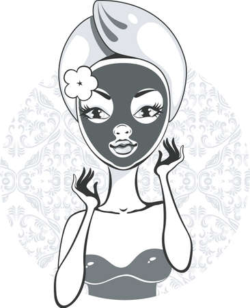 girl in spaのイラスト素材