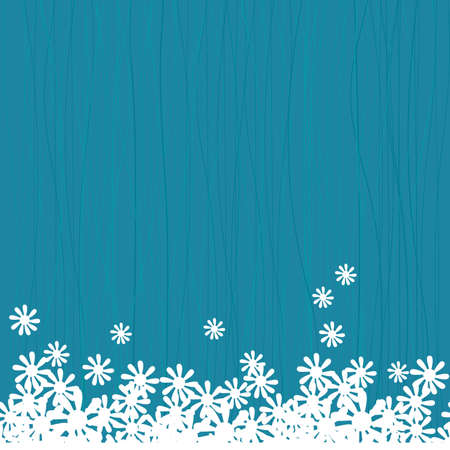 horizontal seamless flowers のイラスト素材