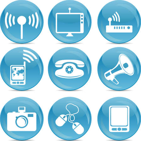 media information icons のイラスト素材