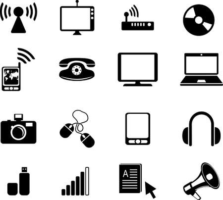 media icons のイラスト素材