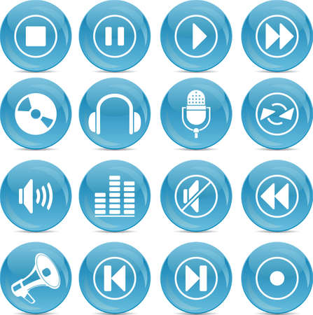audio icons のイラスト素材