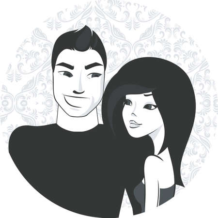 couple togetherのイラスト素材