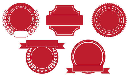 set of empty stamps banners のイラスト素材