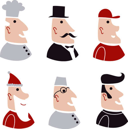 avatars of different professions のイラスト素材