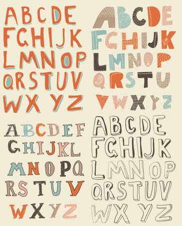  latin alphabet setsのイラスト素材