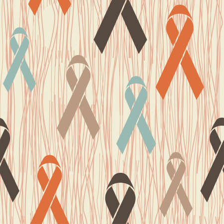 awareness ribbons seamless pattern のイラスト素材