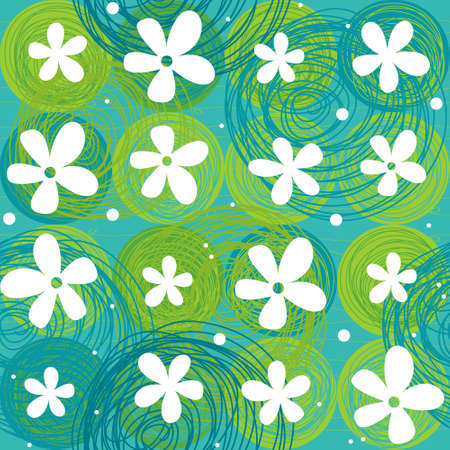 seamless flowers patternのイラスト素材