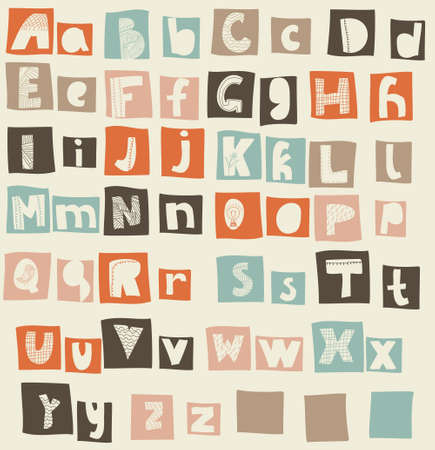 latin alphabet のイラスト素材