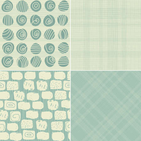 set of 4 seamless backgroundsのイラスト素材