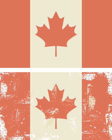vintage canadian flagのイラスト素材